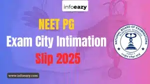 NEET PG Exam City Intimation Slip 2025