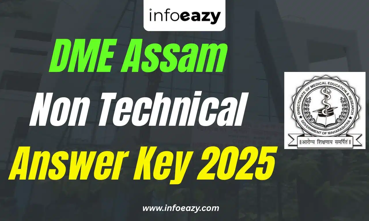 DME Assam Non Technical Answer Key 2025