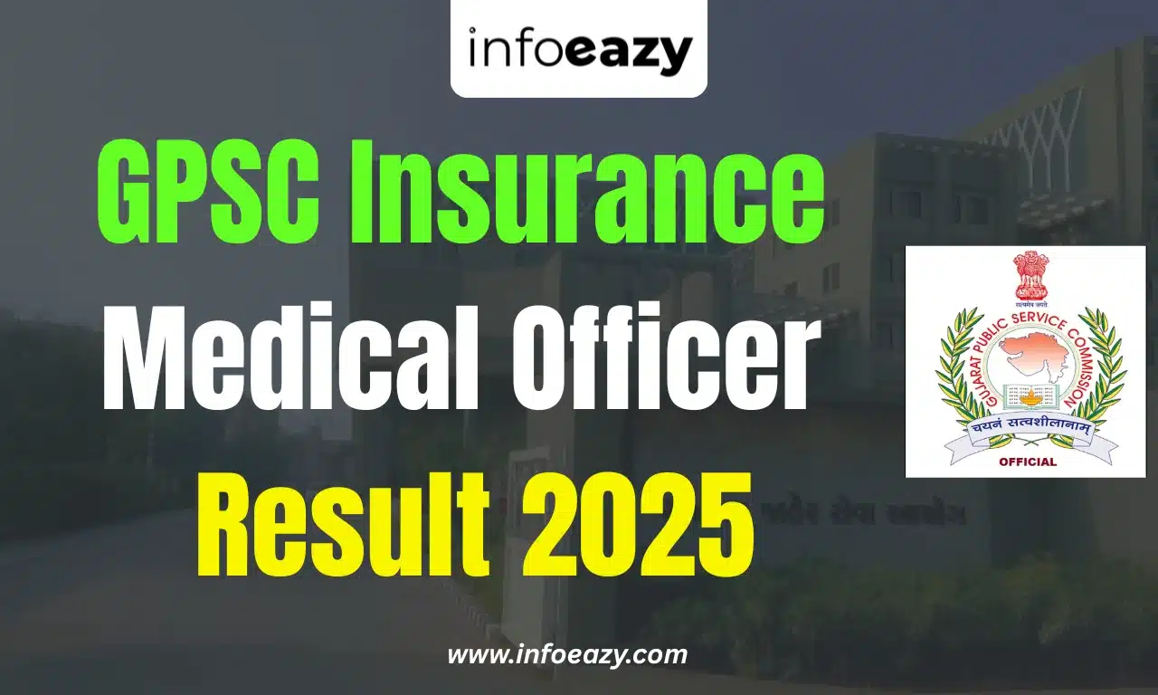 GPSC Insurance Medical Officer Result 2025