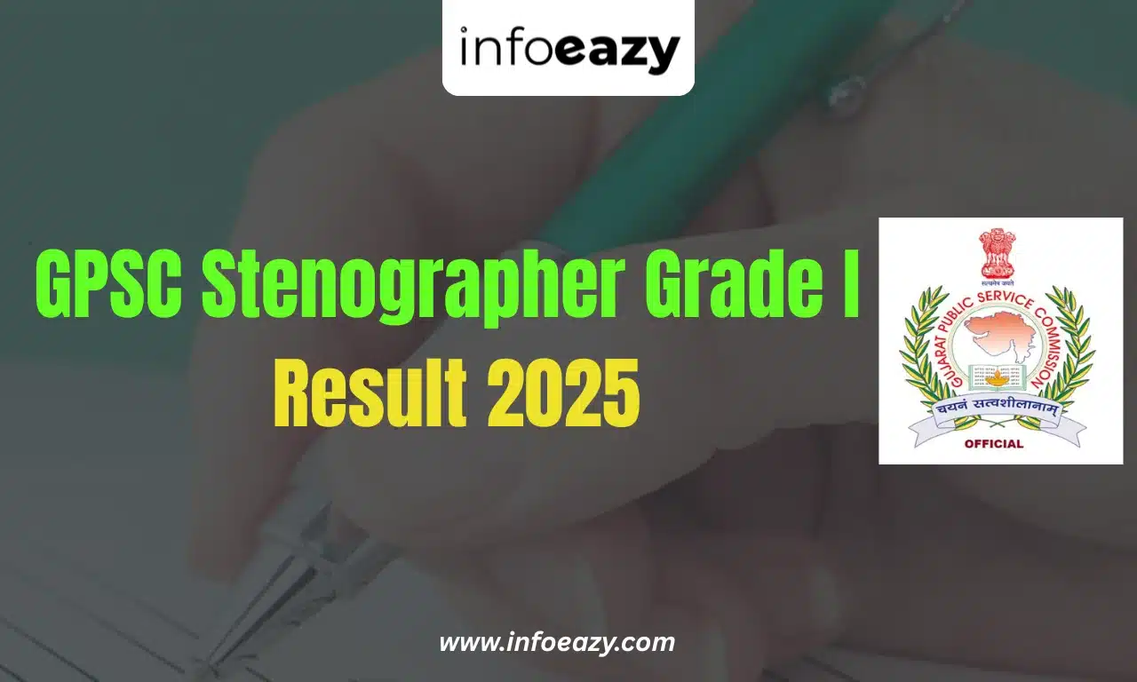 GPSC Stenographer Grade I Result 2025