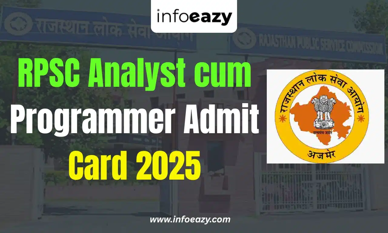 RPSC Analyst cum Programmer Admit Card 2025