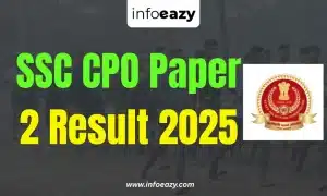 SSC CPO Paper 2 Result 2025