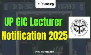 UP GIC Lecturer Notification 2025