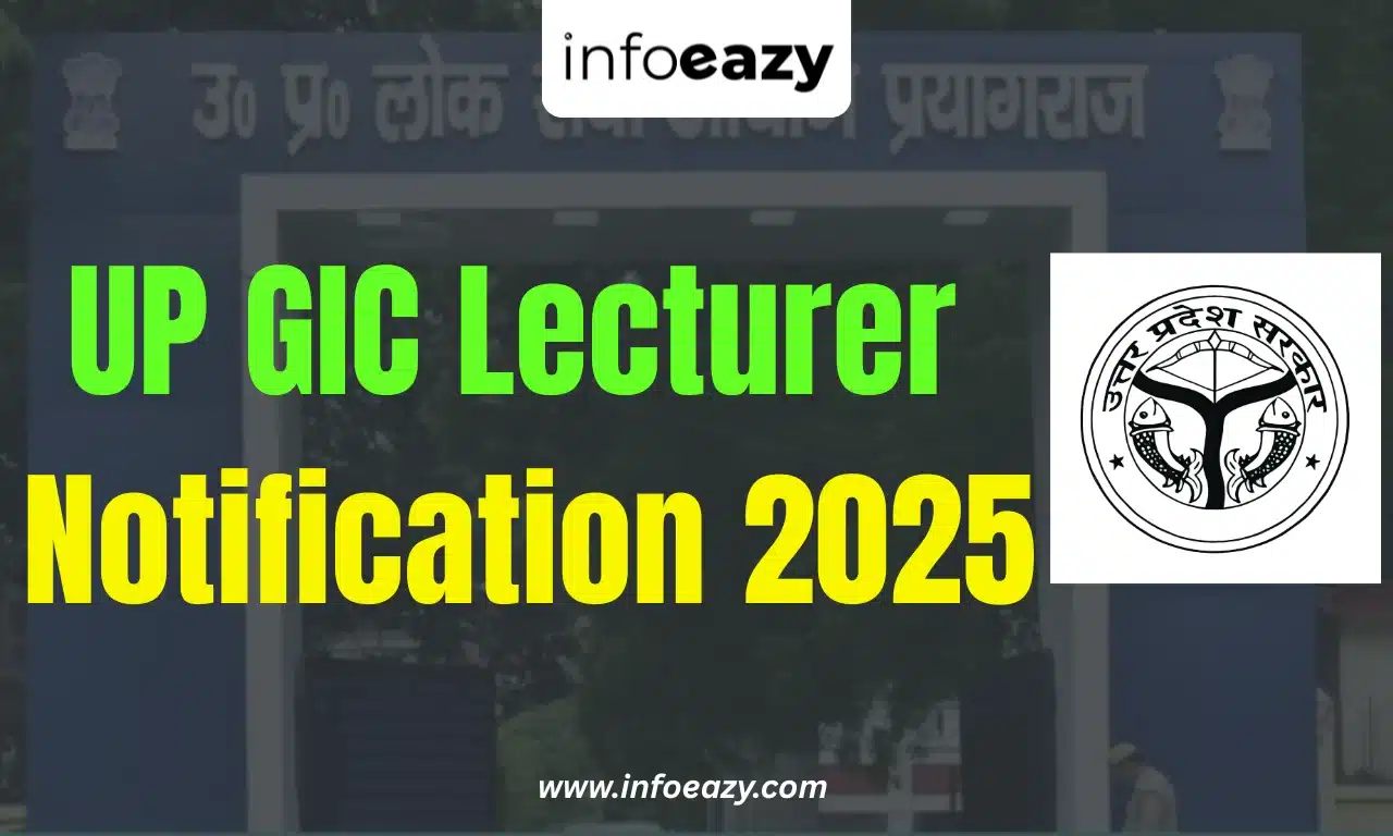 UP GIC Lecturer Notification 2025