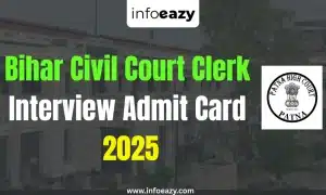 Bihar Civil Court Clerk Interview Admit Card 2025