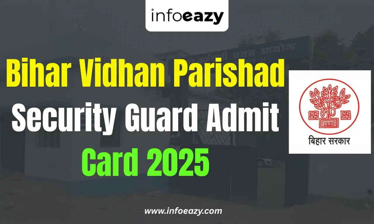 Bihar Vidhan Parishad Security Guard Admit Card 2025