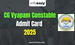 CG Vyapam Constable Admit Card 2025