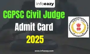 CGPSC Civil Judge Admit Card 2025