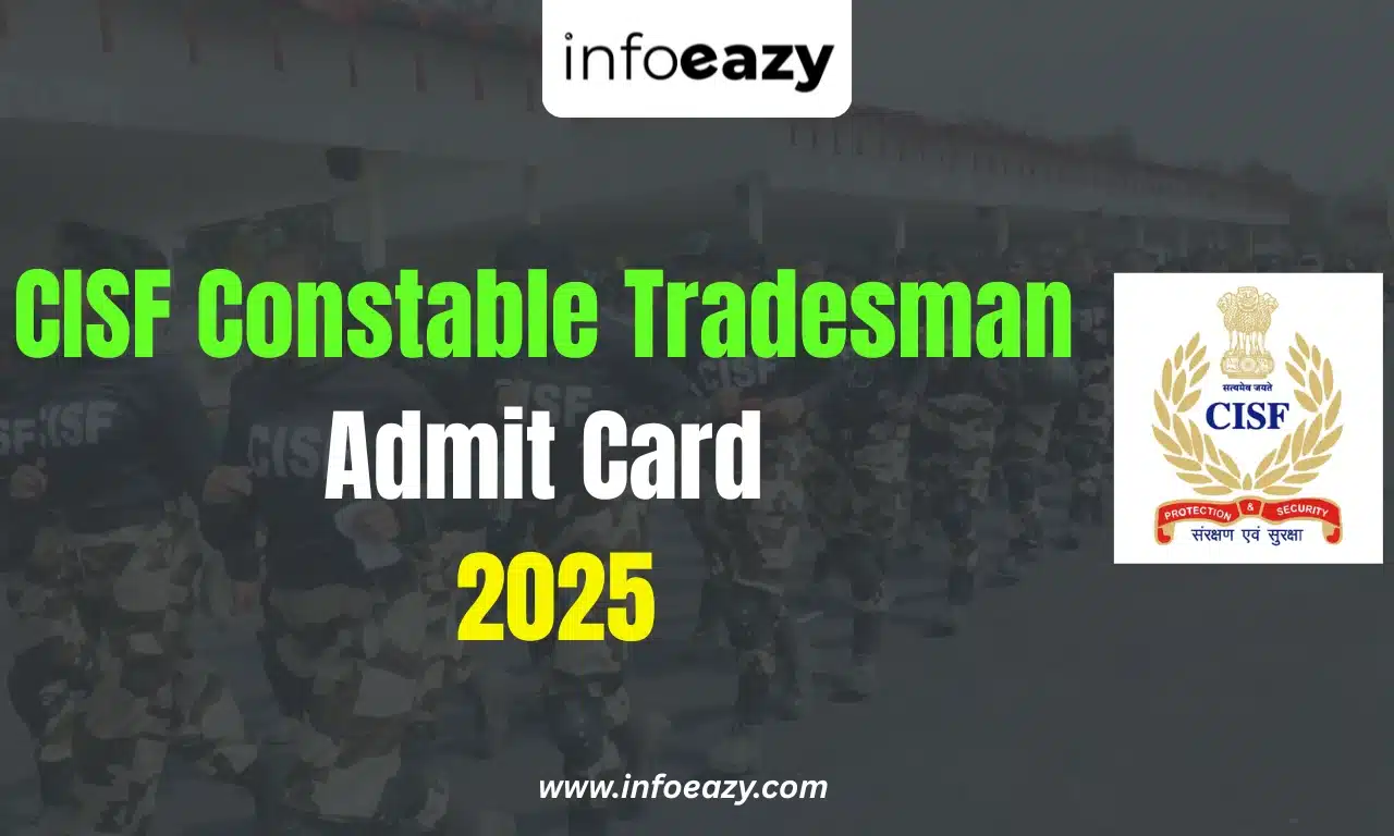 CISF Constable Tradesman Admit Card 2025