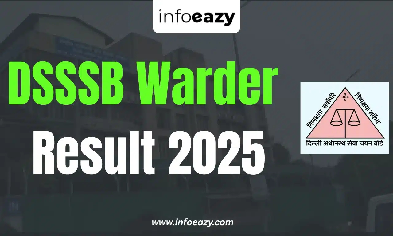 DSSSB Jail Warder Result 2025