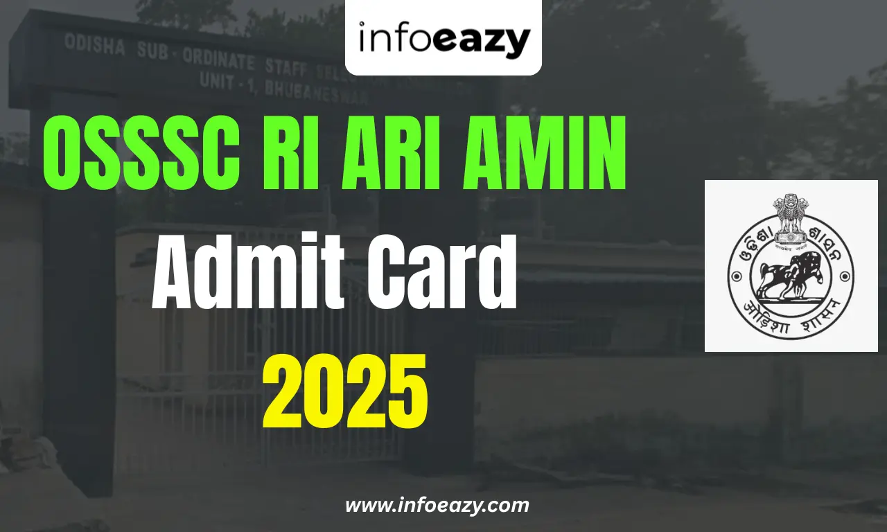 OSSSC RI ARI AMIN Admit Card 2025