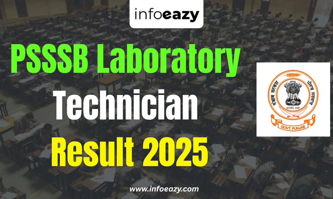 PSSSB Laboratory Technician Result 2025