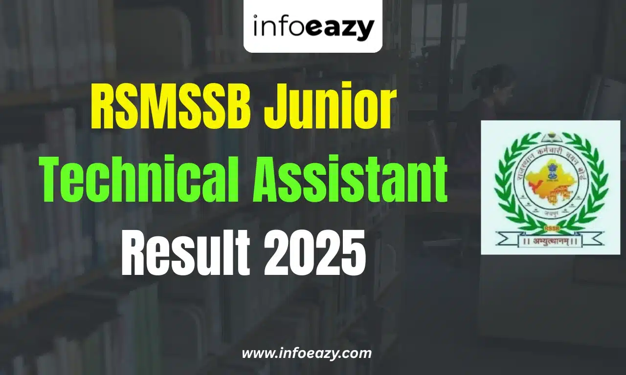 RSMSSB Junior Technical Assistant Result 2025