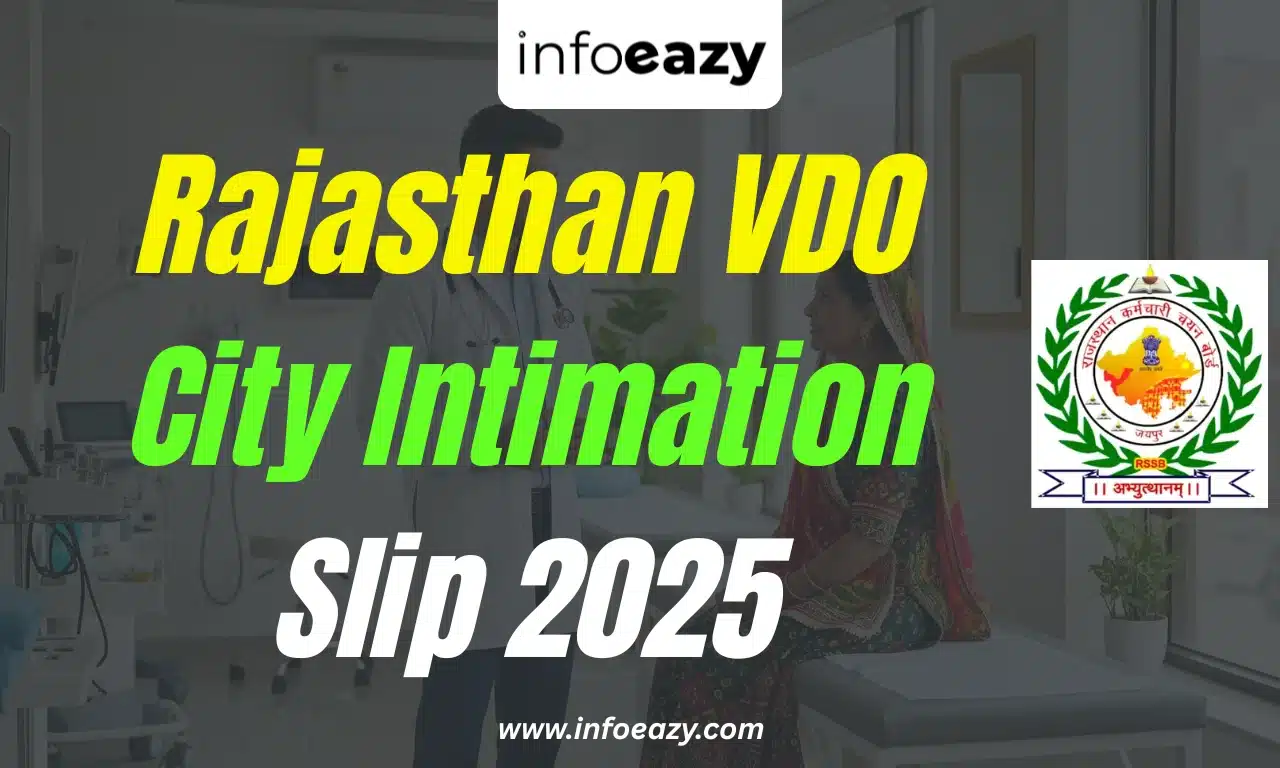 Rajasthan VDO City Intimation Slip 2025