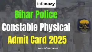 Bihar Police Constable Physical Admit Card 2025