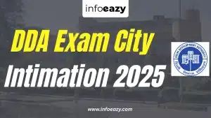 DDA Exam City Intimation 2025