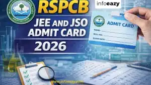 RSPCB JEE and JSO Admit Card 2026